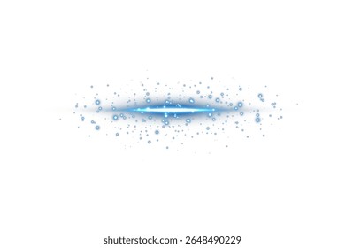 Shimmering horizontal blue flash with glow trail on black. Use for interface mockups, cyberpunk-inspired visuals, light design backgrounds, or modern HUD motion templates.