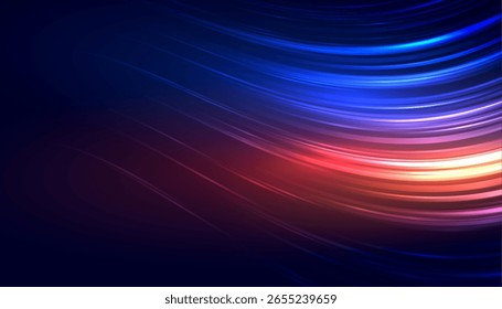 Anuncio de fondo de rastro de luz brillante con Vector de efecto de raya