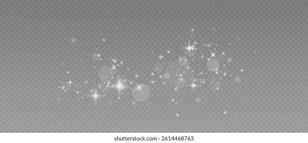 Shimmering lights. Bright dust particles. Explosion of glowing particles	