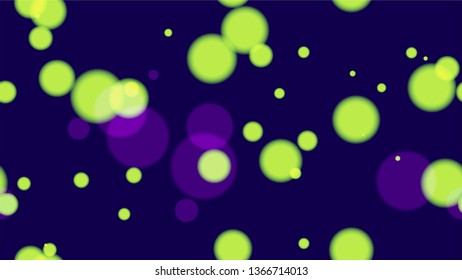 Shimmering Neon Lights on Night Background. Magic Twilight Cityscape Pattern. Neon Night City Life Poster Background. Cosmic Shimmer Bokeh Pattern.