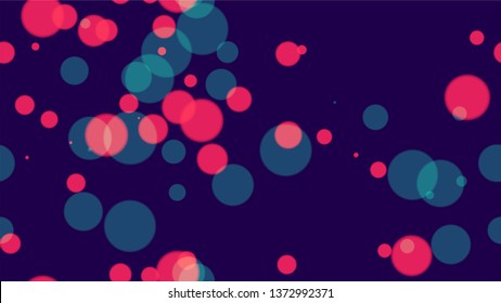 Shimmering Neon Lights on Night Background. Abstract Dark Pattern with Bright Particles. Smooth Urban Space Background. Cosmic Shimmer Bokeh Pattern.