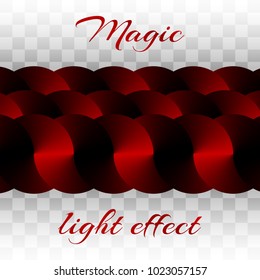 Shimmering New Year background for catalog design with shiny circles and a red conical gradient