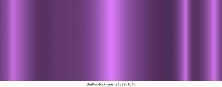 Um gradiente metálico roxo brilhante. Fundo abstrato com efeito gradiente, metálico, textura de folha. Vetor EPS 10
