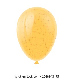 Shimmering yellow Balloon - vector illustration