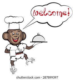 Shimpaze as a waiter.