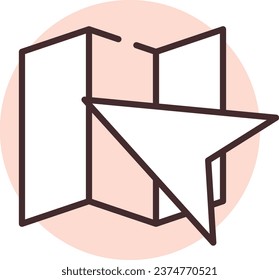 Shimpment navigation, illustration or icon, vector on white background.