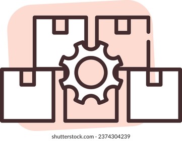 Shimpment organization, illustration or icon, vector on white background.