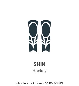 Shin glyph icon vector on white background. Flat vector shin icon symbol sign from modern hockey collection for mobile concept and web apps design.