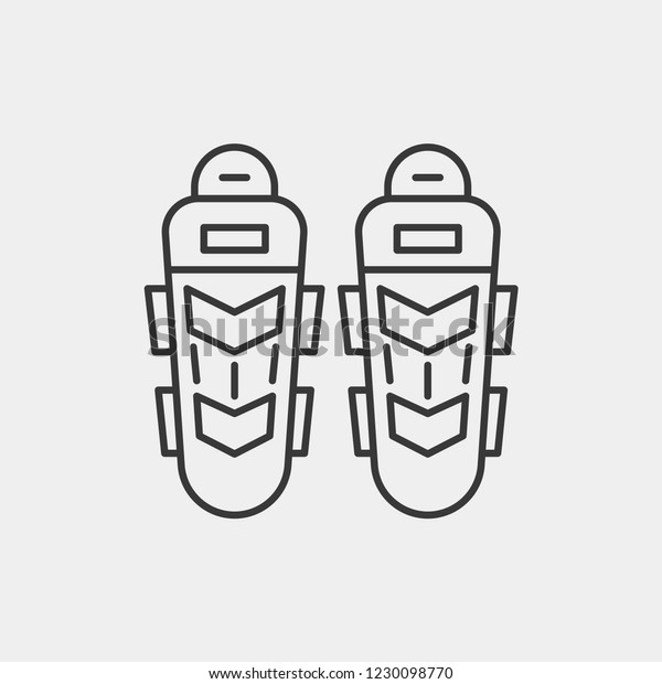 Shin guard icon isolated on background. Shin\
pad symbol modern, simple, vector, icon for website design, mobile\
app, ui. Vector\
Illustration