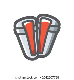 Shin guard sports Vector icon Cartoon illustration