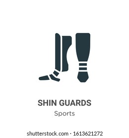 Shin guards glyph icon vector on white background. Flat vector shin guards icon symbol sign from modern sports collection for mobile concept and web apps design.