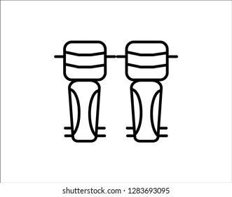 Shin guards icon.