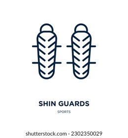 shin guards icon from sports collection. Thin linear shin guards, guard, box outline icon isolated on white background. Line vector shin guards sign, symbol for web and mobile