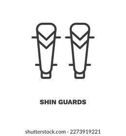 shin guards icon. Thin line shin guards icon from sport and game collection. Outline vector isolated on white background. Editable shin guards symbol can be used web and mobile