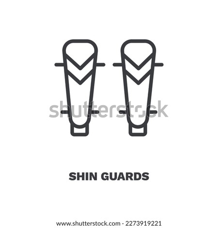 shin guards icon. Thin line shin guards icon from sport and game collection. Outline vector isolated on white background. Editable shin guards symbol can be used web and mobile