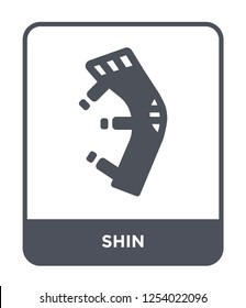 shin icon vector on white background, shin trendy filled icons from Hockey collection, shin simple element illustration