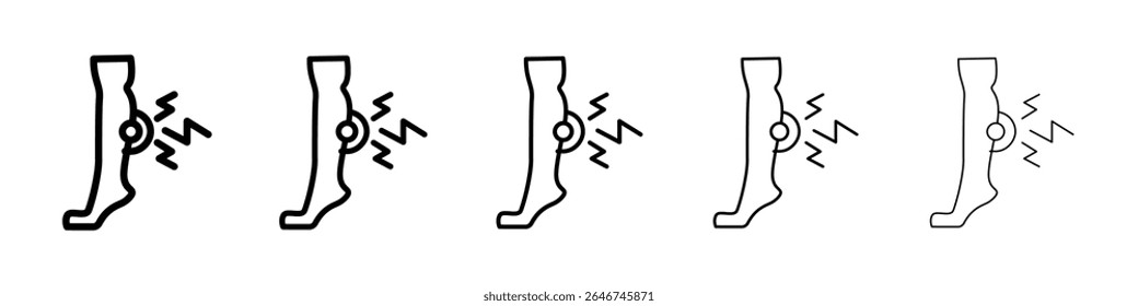 Shin pain icon concept. graphic design, logo, Web, UI.
