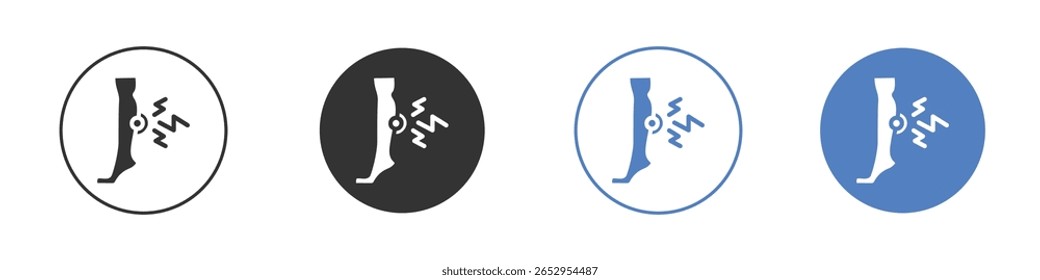 Shin pain icon logo graphic designs