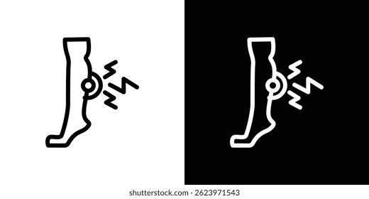 Shin pain icon vector, illustration logo template in trendy style