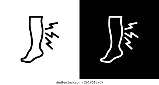 Shin pain icon Vector symbol in trendy flat style