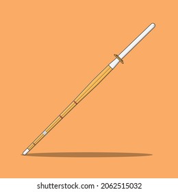 Shinai vector icon. Flat style illustration. EPS 10 vector.