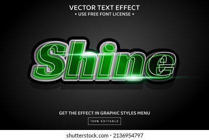 Shine 3D editable text effect template