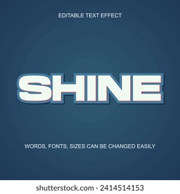shine 3d editable text effect