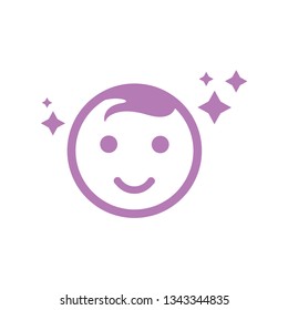 Shine baby logo template vector icon design