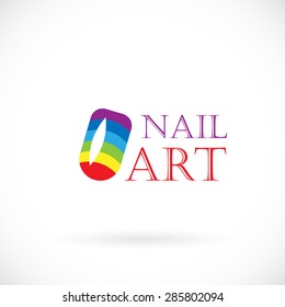 Shine beautiful logo nail. Vector version