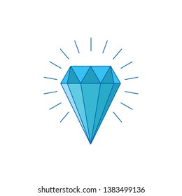 shine blue diamond gradient logo vector