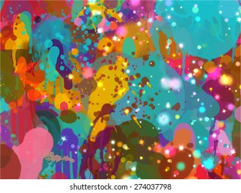 Shine bright brush strokes background. Vector version