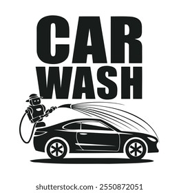 Logotipo brilhante do vetor da lavagem do carro para a marca