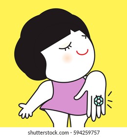 Shine Bright Like A Diamond Concept Card Character illustration