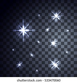 Shine bright set illustration on transparent background