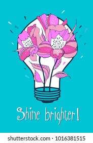 Shine brighter. Vector illustration.