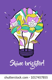 Shine brighter. Vector illustration.