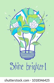 Shine brighter. Vector illustration.