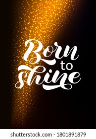 Shine brush lettering. Word for banner or poster. Vector illustration