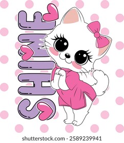 shine cat love girl cute