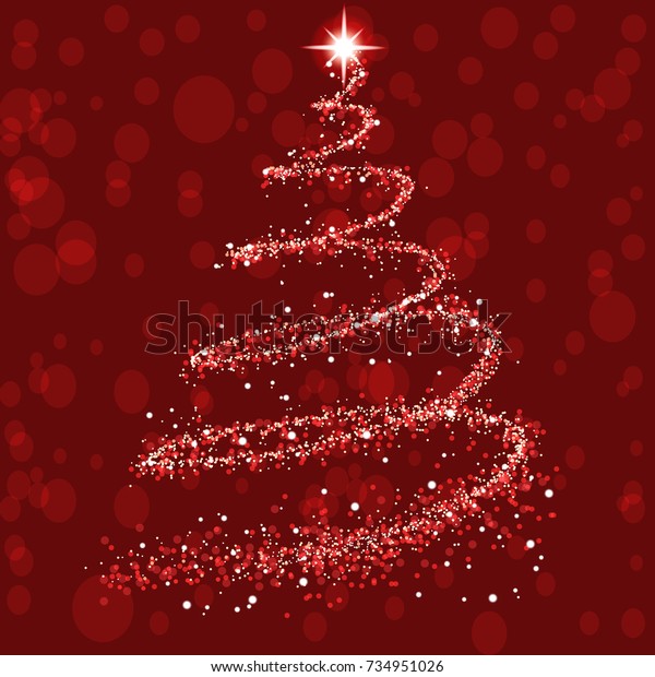 Shine Christmas Tree Stock Vector Stock Vector (Royalty Free) 734951026
