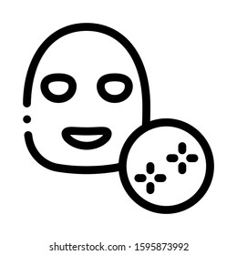 Shine Clean Face Mask Icon Vector. Outline Shine Clean Face Mask Sign. Isolated Contour Symbol Illustration