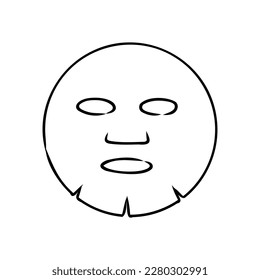 Shine Clean Gesicht Maske Skizze Symbol Vektorgrafik. Handgezeichnete blaue Doodle Linie Art Shine Clean Face Maske Zeichen. einzelne Symbolillustration