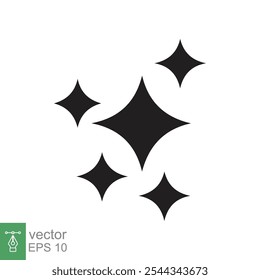 Shine, clean star icon. simple flat icon. Fresh, sparkle, bright, twinkle, shiny, glow, spark, celebration element. Vector illustration isolated on white background. EPS 10.