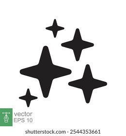 Shine, clean star icon. simple flat icon. Fresh, sparkle, bright, twinkle, shiny, glow, spark, celebration element. Vector illustration isolated on white background. EPS 10.
