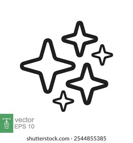 Shine, clean star icon. simple flat icon. Fresh, sparkle, bright, twinkle, shiny, glow, spark, celebration element. Vector illustration isolated on white background. EPS 10.