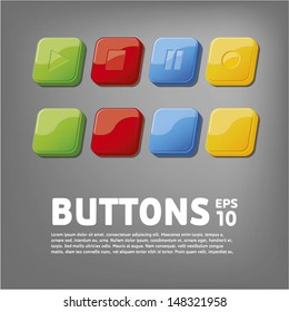 Shine colorful buttons