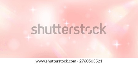 Shine coral pink background with dream glitter gradient in pastel. Rose gold gradation and soft rainbow leak with prism refraction. Shiny salmon colors vector template for fashion with glamour bokeh.