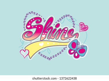 shine cute letter