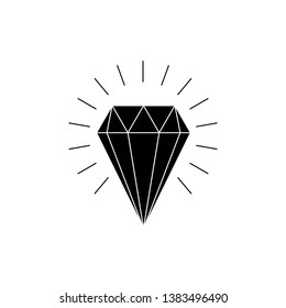 shine diamond geometric logo vector