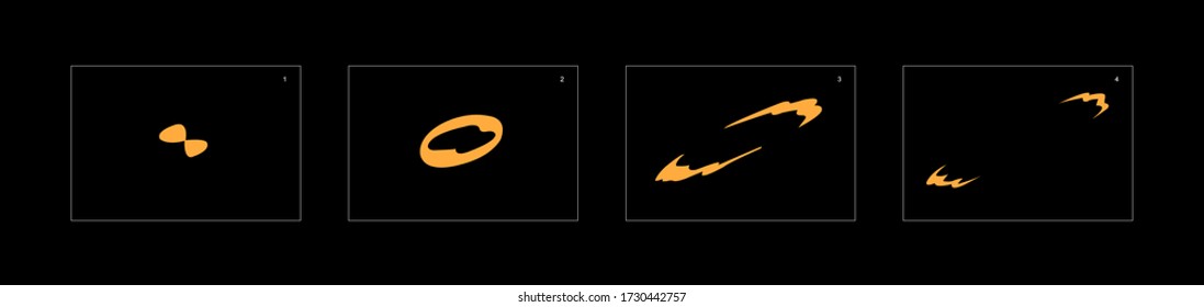 Shine dust effect. Dust explosion animation effect. Animation sprite sheet for games, cartoon or animation. vector style animation effect 1531.
